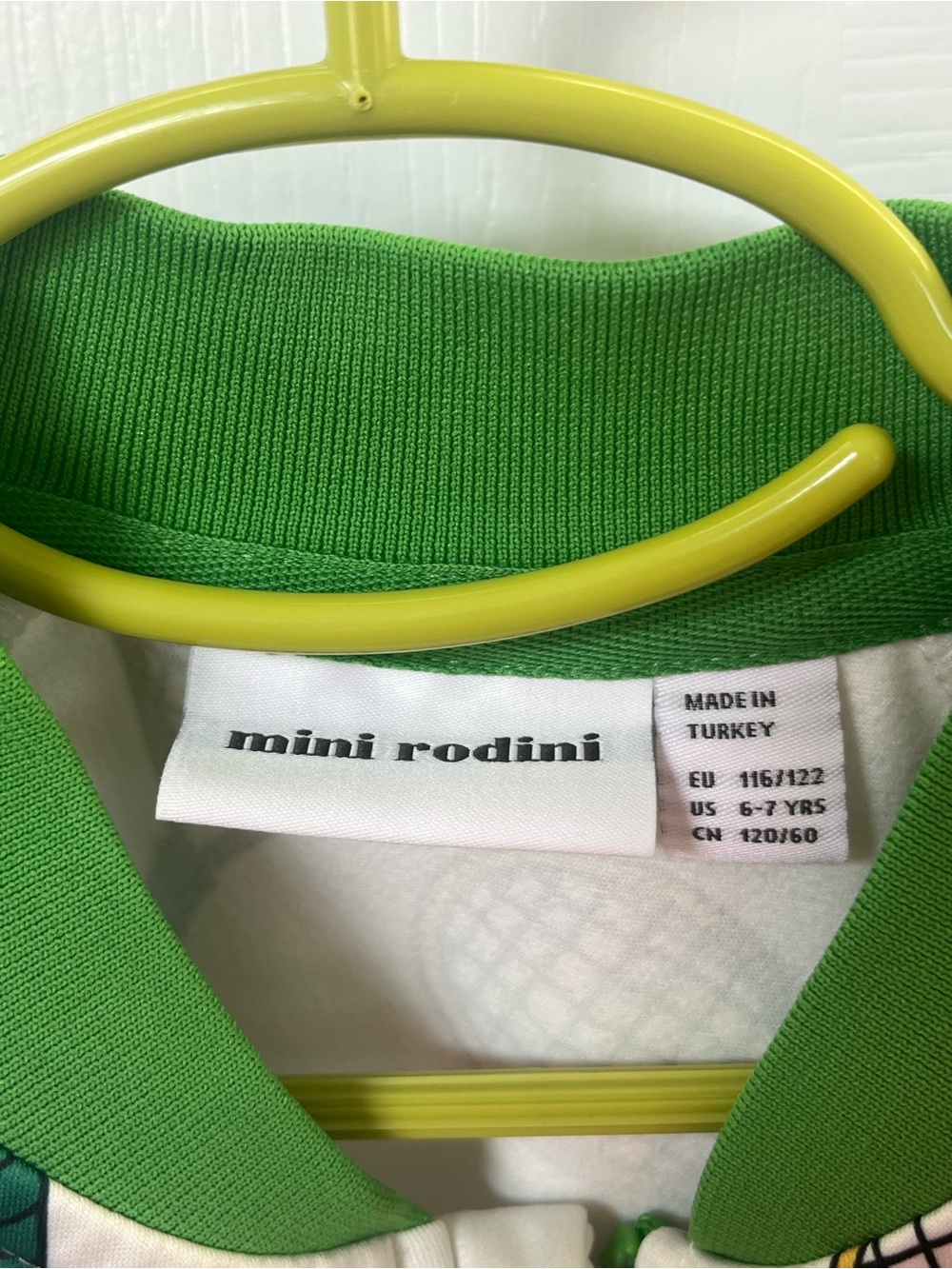 Mini Rodini Tennis Racket Track Jacket Green Cream - Picture 9 of 9